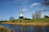 Windmühle bei Veere auf Zeeland, Süd- Niederlande