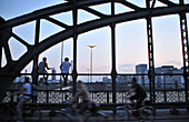 Evening on the Hacker bridge, Munich, Bavaria, Germany