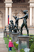 Sculptures in the gardens in Wallenstein Palace, Prague, Czech Republic, Europe
