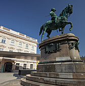 Reiterstatue Franz Josef I., Albertina, 1. Bezirk, Wien, Österreich