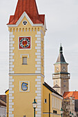 City tower and Wallsee castle, Wallsee-Sindelburg, Lower Austria, Austria