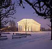 winterlicher Theseustempel, Volksgarten, 1. Bezirk, Wien, Österreich