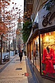 Christmas, Shopping, Buen Pastor cathedral, San Sebastian, Donostia, Gipuzkoa, Basque Country, Spain.