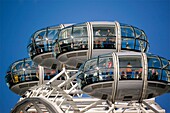 UK, London, on the Big wheel in front of the Parlement, on the Thames river.