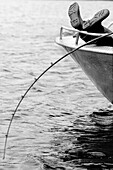 Fisherman with Feet up on the Boat, Queen Charlotte Islands, British Columbia.