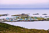 View of small Village and Burnt Islands, Newfoundland