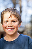 Portrait of a smiling young boy, Gimli, Manitoba, Canada