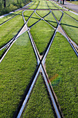 France, Pays de la Loire, Nantes, Pont-Rousseau,  End of the tram railway  line