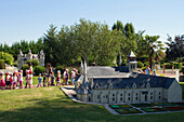 France, Loire Valley, Amboise, Mini-chateaux Val de Loire - a theme park displaying miniatures of The Loire valley's châteaux, Fontevraud Abbey