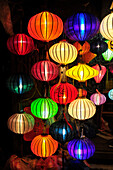 Traditional silk hanging lanterns in Hoi An, Central Vietnam, Vietnam, South East Asia, Asia