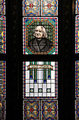 Romania, Targu Mures, Culture Palace, stained glass window, Ferenc Liszt image