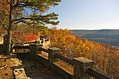 FALL FOLIAGE KINZUA OVERLOOK ABOVE ALLEGHENY RESERVOIR ALLEGHENY NATIONAL FOREST PENNSYLVANIA USA