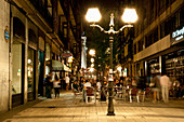 Large Group Of People At Traditional Tapas Bar And Terraces In Abando, Bilbao, Basque Country, Spain