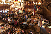 Diners Inside The Big Texan Steak Ranch Restaurant, Amarillo, Texas, Usa