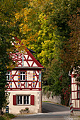 Fachwerk Haus im Taubertal, Franken, Bayern, Deutschland