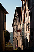 Alte Fachwerkhäuser in der Altstadt, Rothenburg ob der Tauber, Mittelfranken, Franken, Bayern, Deutschland