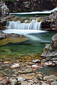 Waterfall at Glen Etive, Glen Etive, Highland, Scotland, Great Britain, United Kingdom
