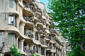Casa Mila, La Pedrera, architect Antoni Gaudi, UNESCO World Heritage Site, Catalan modernista architecture, Art Nouveau, Eixample, Barcelona, Catalonia, Spain