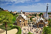 Park Güell, Architekt Antoni Gaudi, UNESCO Weltkulturerbe Arbeiten von Antoni Gaudi, Modernisme, Jugendstil, Barcelona, Katalonien, Spanien