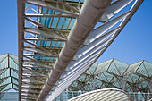 Gare do Oriente railway station (designed by Spanish architect Santiago Calatrava for Expo 98) at the Parque das Nacoes (Park of Nations), Lisbon, Lisboa, Portugal