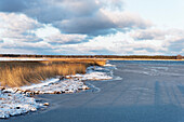 Ruegen Shallow Bay in Winter, Gross Zicker, Moenchgut, Island of Ruegen, Mecklenburg-Western Pomerania, Germany