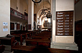 Interior view of the church of the Dominican Monastery, Sighisoara, Transylvania, Romania