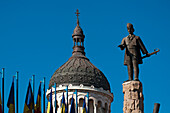 Avram Iancu monument and Orthodox Cathedral, Cluj-Napoca, Transylvania, Romania