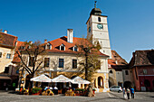 Der Piata Huet in der Altstadt, Sibiu, Transylvanien, Rumänien