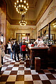 People inside a bar, Galleria Vittorio Emanuele II, Milan, Lombardy, Italy