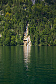 Schrainbach-Wasserfall, Königssee, Berchtesgadener Land, Nationalpark Berchtesgaden, Oberbayern, Bayern, Deutschland