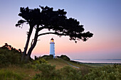 Lighthouse at Dornbusch, Hiddensee island, National Park Vorpommersche Boddenlandschaft, Baltic Sea, Mecklenburg Western-Pomerania, Germany