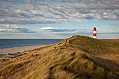 Leuchtturm List Ost, Halbinsel Ellenbogen, Insel Sylt, Nordsee, Nordfriesland, Schleswig-Holstein, Deutschland