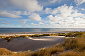 Dunes on the beach, Ellenbogen peninsula, Sylt island, North Sea, North Friesland, Schleswig-Holstein, Germany