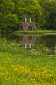 Amalien island with grotto, Woerlitz, UNESCO world heritage Garden Kingdom of Dessau-Woerlitz, Saxony-Anhalt, Germany