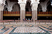 Interior courtyard of the Hassan II Mosque, Casablanca, Morocco
