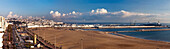 Panorama der Küste mit Blick auf die Strasse von Gibraltar, Tanger, Marokko