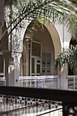 Arched gallery, Riad Anayela, Marrakech, Morocco