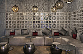 Lounge mit Sofa, Riad Nashira, Marrakesch, Marokko