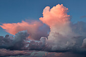 Rain shower and clouds over the Baltic sea, Mecklenburg Western Pommerania, Germany