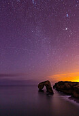 Stars, Castro de las Gaviotas, Nueva de Llanes, Llanes council, Cantabrian sea, Asturias, Spain, Europe