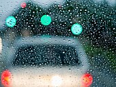 Rain on windshield Sussex County Fair in Augusta, New Jersey