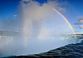 Niagara Falls and afternoon rainbow, Niagara Falls, Ontario, Canada