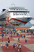 Cruise Ships in Port Philipsburg St  Martin Maarten Caribbean Island Netherland Antilles