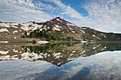 South Sister and Middle Green Lake, Three Sisters Wilderness, Oregon