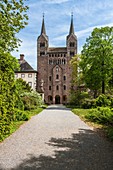 Westwork of Corvey Abbey, Hoexter, North Rhine-Westphalia, Germany, Europe