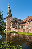 The picturesque moated castle of Raesfeld, North Rhine-Westphalia, Germany, Europe
