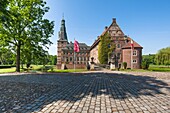 The picturesque moated castle of Raesfeld, North Rhine-Westphalia, Germany, Europe