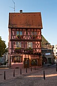 Picturesque timbered house in Colmar, Alsace, France, Europe