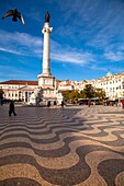 Dom Pedro IV square, also Rossio square, Lisbon, Portugal
