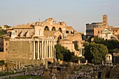 europe, italy, lazio, rome, roman forum, panoramic view